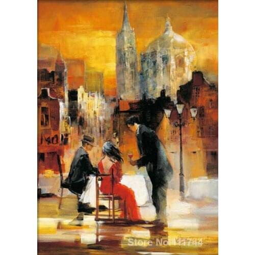 Cityscapes art for living room wall Raomance by Willem Haenraets paintings High Quality Hand painted