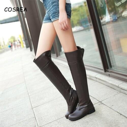 Anime Attack on titan cosplay costume Adult boots Eren Jaeger Ackerman Over-the-Knee cosplay boots Shoes For women and mens