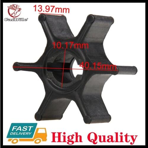 Black Water Pump Impeller for Chrysler Force 75-140HP 1977-1984 Outboard Motor Rubber 6 Blades Boat Engine Parts & Accessories