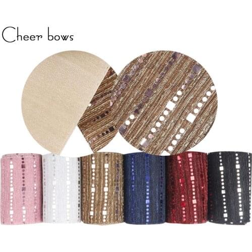 2yards 3"75mm Sequin Ribbon Embossed Irregular Stripes Wholesale Tape Festival Party Fashion Material DIY HairBow Accessories