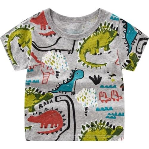 Summer t-shirt Kids Tops Of Cartoon Pattern Comfortable and Soft Boys Girls T-shirt Brother And Sisters Tee