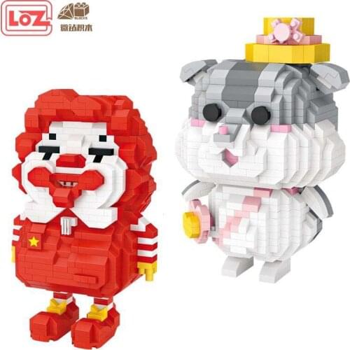 LOZ Mini Blocks Cartoon Building Bricks for Kids Toy hamster Small Anime Animal Model Children Educational Gifts Girls Present