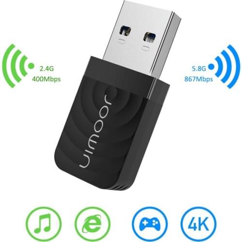 1300Mbps Mini USB3.0 Wifi Adapter Wifi Network Card antenna 5.8G/2.4GHz Dual Band Wireless AC USB Adapter for PC Desktop Laptop