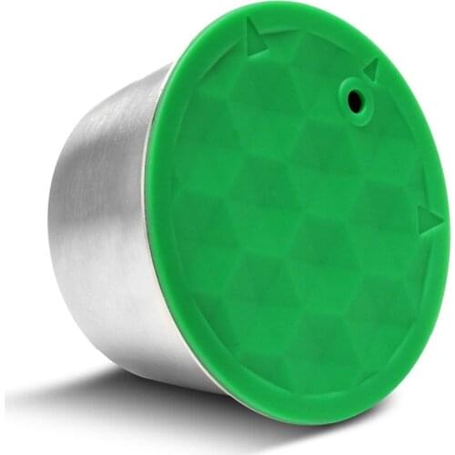 Refillable STAINLESS STEEL Metal Reusable Dolce Gusto Capsule Silicone Cover Dolce Gusto Coffee Machine Coffee Spoon with Clip