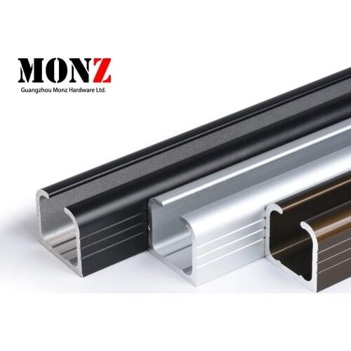 Monz 3mm Thickness Sliding Door Folding Partition Door Sliding Barn Door Hardware Track Wooden Door Hanging Rail