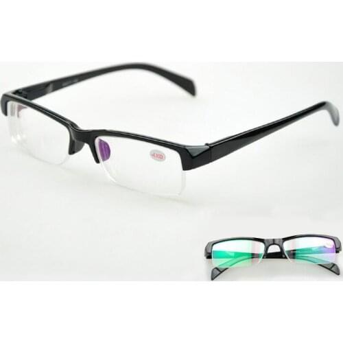 Men Women Myopia Glasses Short Sight Eyewear Half Frame Diopter -1.0 -1.5 -2.0 -2.5 -3.0 -3.5 -4.0