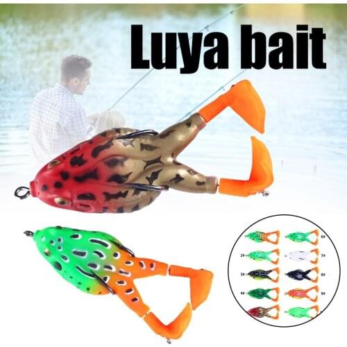 Floating Frog Lure with Double Propellers Legs Long-Throw Bionic Bait Reusable Fishing Accessories for Lake Sea SEC88