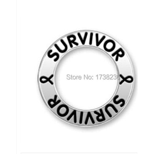 High quality survivor & ribbon message jewellries charms