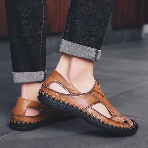 Work heren sandalet hombre summer sport beach men shoes sandali sandals-men for da deportivas leather sandalsslippers masculina