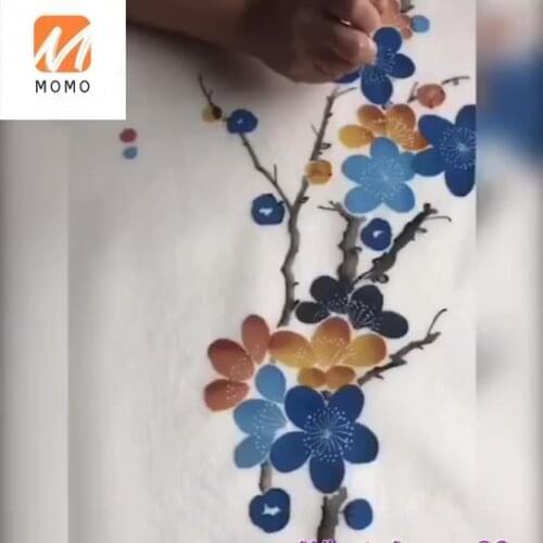 Silk chinoiserie wallpaper hand painted wallpaper for home decoration