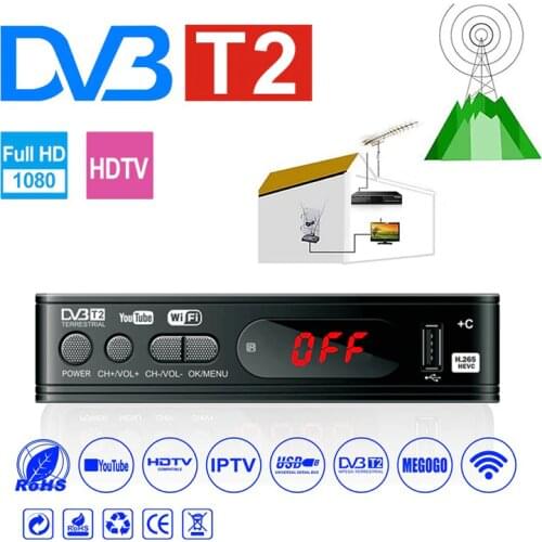 DVB-T2 DVB-C TV Tuner Receiver WiFi TV Tuner Full HD 1080P Decoder Satellite TV Tuner Youtube TV Receptor Russian Set Top