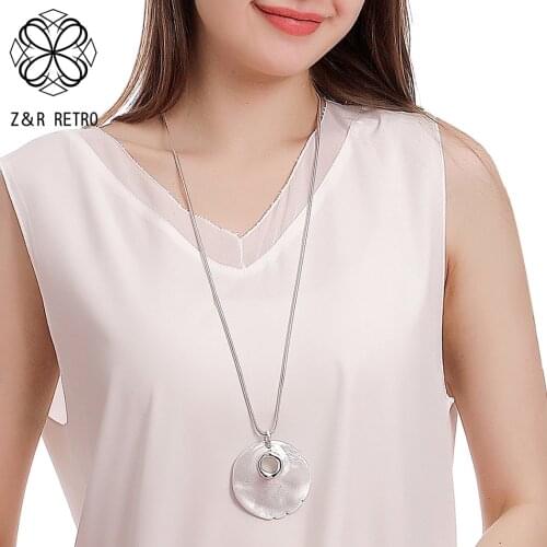 Vintage Geometric Long Chains Collar Necklace Suspension Pendant Costume Body Jewelry for Women 2021 Fashion Unusual Accessories