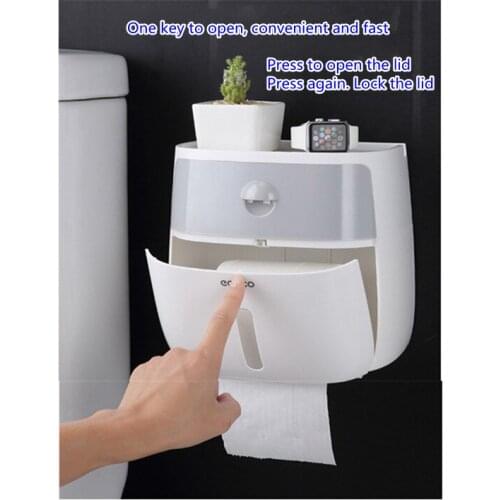 Waterproof Toilet Paper Holder Stand Double Tissue Paper Boxes Bathroom Dispenser Storage Box Bathroom Accessories