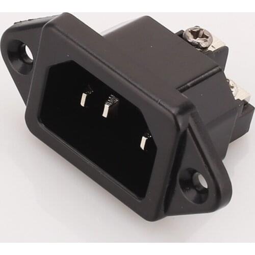 High Quality HiFi audio 3 Pin Rhodium Plated IEC AC socket Inlet audio grade non solder 1pcs