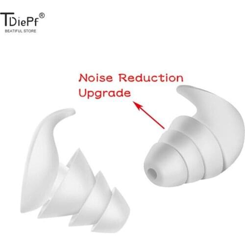 1Pair Silicone Sleeping Ear Plugs Sound Insulation Ear Protection Earplugs Anti-Noise Plugs Travel Silicone Soft Noise Reduction