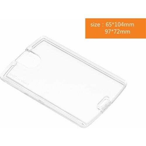 Pieces 10 Transparent Acrylic Crystal Staff Identification Name Id Card Access Exhibition Badge with Lanyards