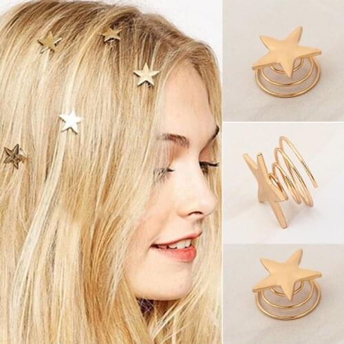 20PCS Twist wedding Small Mini Metal Gold Star Hairpins Women Girl Swirl Hair Pins Spiral Spin Screw Bridal Bobby Pin Clip