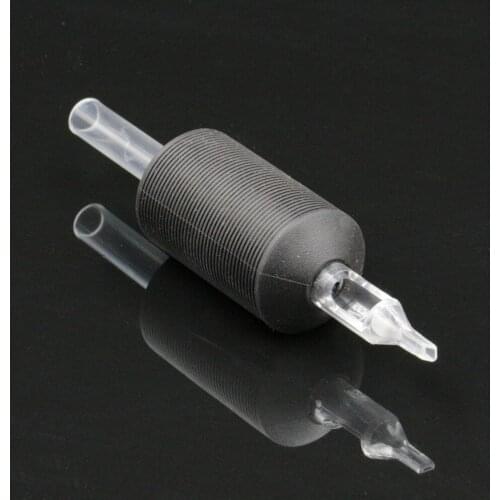 20PCS Disposable Tattoo Grips 25MM Tube Blue Soft Silicone Tattoo Grip Transparent Plastic Tubes Precise Combo Free Shipping gre