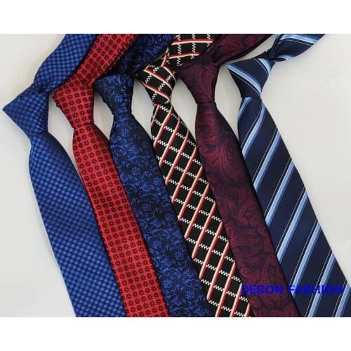 2021 Men Gravatas 7cm Slim Necktie Corbatas Wedding Jacquared Woven Ceremony Business Stripe Dot Floral Neck Tie