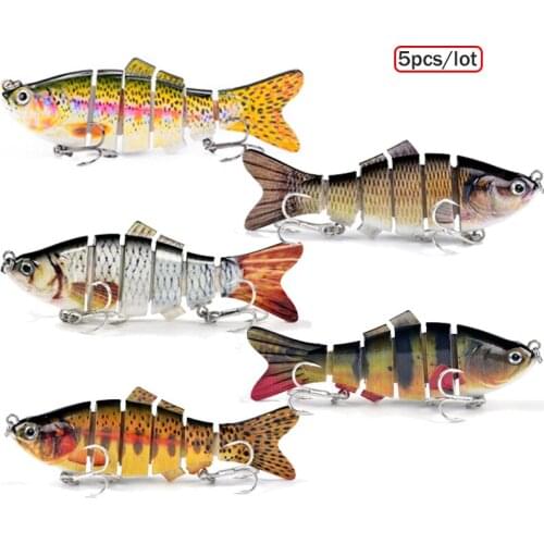 3pc/lot 5pc/lot Fishing Lures Jointed Hard bait Wobblers Swimbait Bass Pike Fishing Bait 10cm 19.5g 6 Segments Crankbait Pesca