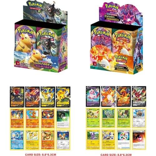 360Pcs Pokemon TCG: DARKNESS ABLAZE VIVID VOLTAGE French Version Booster Box Trading Card Game Pokemon Card Kids Toys