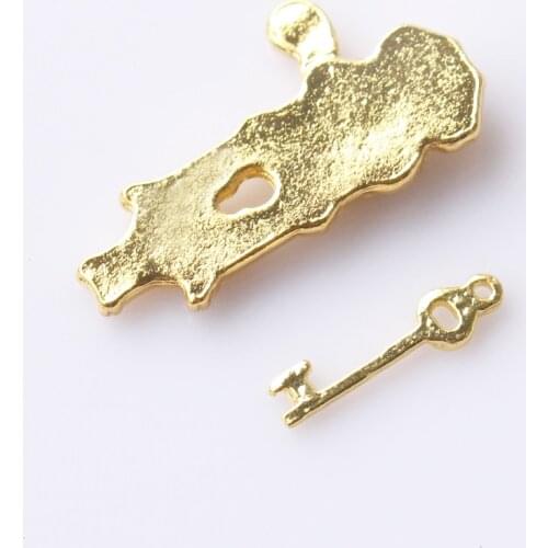 4 Sets Dollhouse Miniature Alloy Door Locks with Keys for 1/12 Dollhouse Accessories