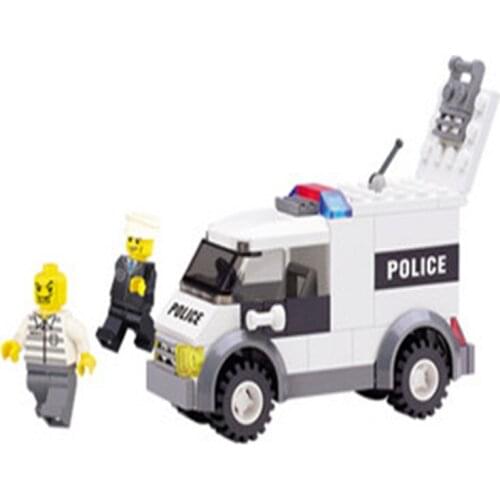 85pcs Kaizhi 6732 Water Police Headquarters Series Police Small Prisoner Car Assembled Toy Gifts