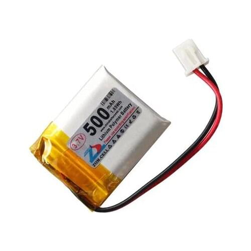 Free ship 2pcs/lot 3.7v 502530 500mAh polymer lithium battery li-ion rechargeable battery