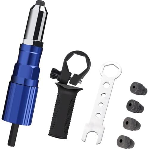 Cordless Rivet Gun Tool Heavy Duty Nut Riveting Insert Electric Hand Drill Set Tough Easily Carrying Lightweight Tools