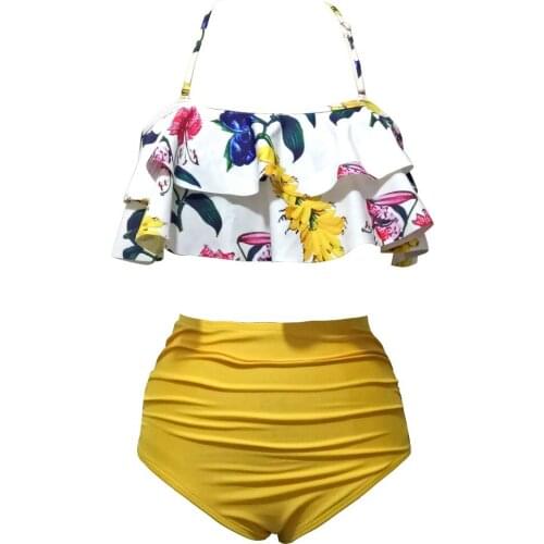 Bikinis Swimwear Women Swimsuit High Waist bikini 2021 Bathing Suit Plus Size Swimwear Push Up Bikini Set Beach Wear Biquini