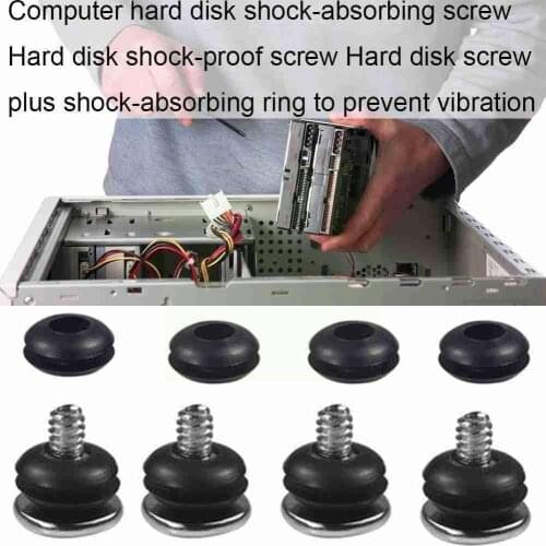 Four One-bag Silver Computer Hard Drive Shock-absorbing Screws Ring with Accessories Shock-absorbing Computer T1G4