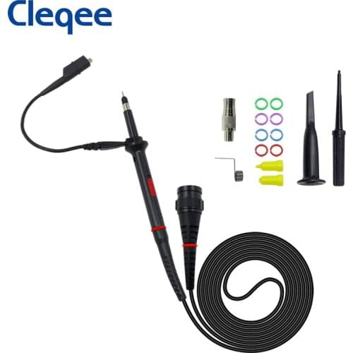 Cleqee P7300 Oscilloscope Probe 300MHz with BNC Protective Cap Scope Probe X1/X10 DC-300MHz