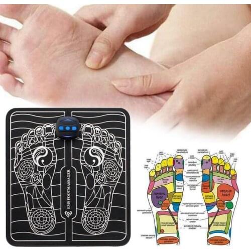 Tens Physiotherapy Foot Massager Mat Massager Muscle Feet Electric EMS Health Care Relaxation Physical Therapy Massage Salud