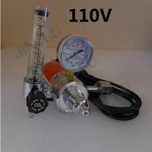 BS341 W22 CO2 Gas Regulator Gauge with Heater 110V Flow Meter Mig Welding Welder SALE1