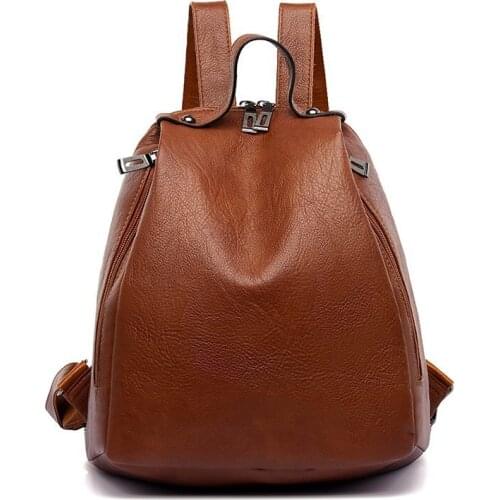 Fashion Soft Leather Backpacks Luxury Designer Shoulder Bags Young Girl School Bag Multi-function Travel Backpack Small Bagpack