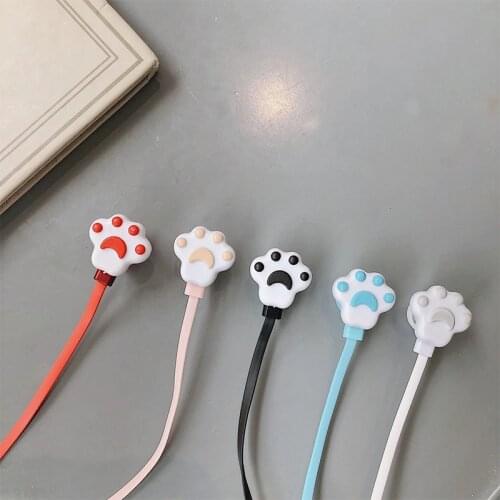 3.5mm cute girl series style wired headset with bass earbuds stereo headset music headset sports headset gaming headset with mic