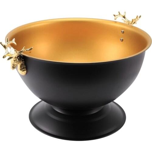 Stainless Steel Deer Head Ear Wall Champagne Keg Double Wall Red Wine Beer Ice Bucket Bar Supplies