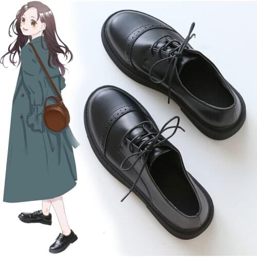 2020 spring new black small shoes female students Korean version of the wild retro British style leather shoes college shoes