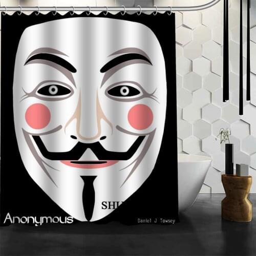 New Arrival V For Vendetta Shower Curtain Polyester Fabric Printing Bathroom Curtain Waterproof Bathroom Products With Hook