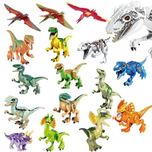 Single sYG77001/77021/77037 20pcs/lot Jurassiic Dinosaur world Tyrannosaurs Rex Building Blocks bricks children gift baby Toys