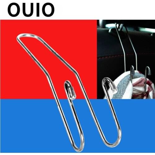OUIO Car multi-functional stainless steel car seat hook auto for Peugeot 307 206 407 Citroen C4 C5 Honda Civic Accord CRV Lada