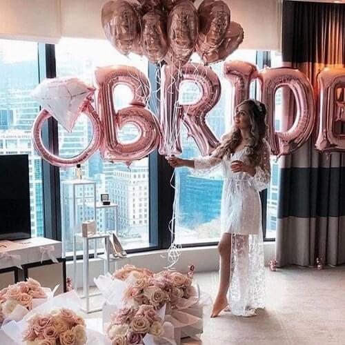 Rose Gold Bride To Be Letter Foil Balloon Wedding Bridal Shower Engagement Hen Party Decorations Bachelorette Party Supplies