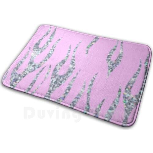 Pink Glitter Flames Soft Non-Slip Mat Rug 1773 Carpet Cushion Pink Glitter Fire Flames Glitter Flames Glitter Fire Pink