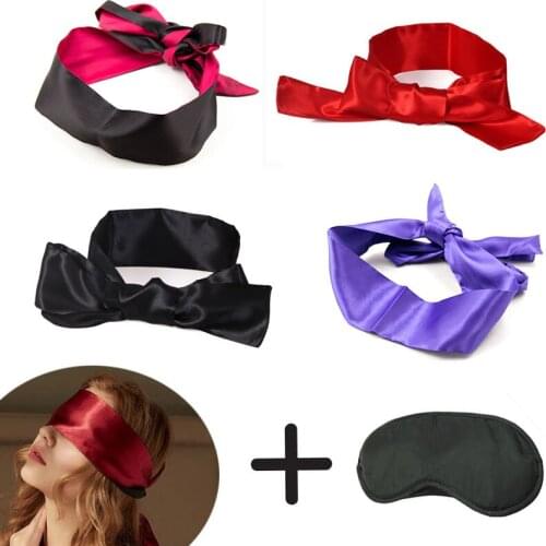 Sexy Accessories Women Eye Mask Silk Satin Bondage Handcuff Sex Toys for Women Fetish Restraint Cosplay Adult Games Exotic Toys