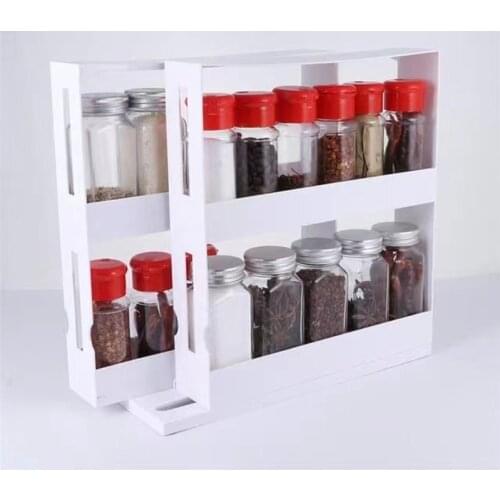 Delicate Spice Rack Double Kitchen Storage Rack Food Rack Rotating Spice Storage Shelf Kitchen Accessories Organizer cocina