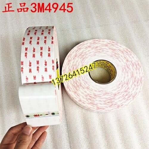 Spot 3M4945VHB super strong waterproof foam double-sided tape, white 1.1MM thick, width arbitrary slitting