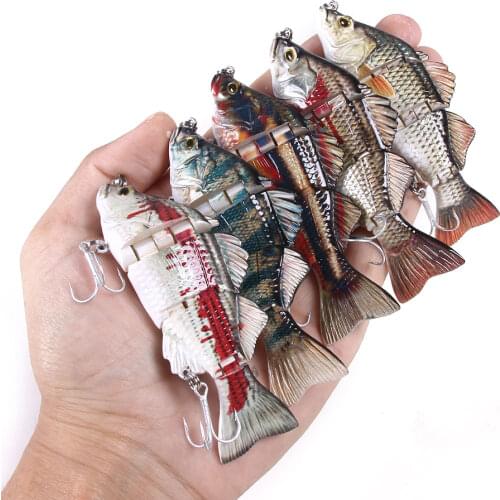 10cm 22g Sinking Wobblers 4 Segments Fishing Lures Multi Jointed Swimbait Hard Bait Fishing Tackle For Bass Isca Crankbait