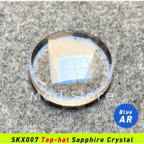 High Quality Top Hat Blue AR Sapphire Crystal SKX007/SKX171/SKX173/SRPD Compatible With SKX Flat Inserts