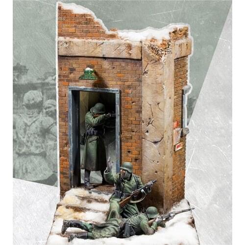1/35 ancient crew include 3 (WITH scene ) Resin figure Model kits Miniature gk Unassembly Unpainted