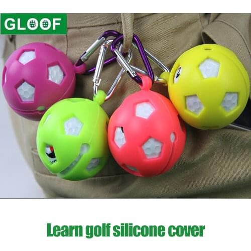 1Pcs Silicone Golf Ball Holder Single Ball Storage Protection Carrier with Aluminum Hook